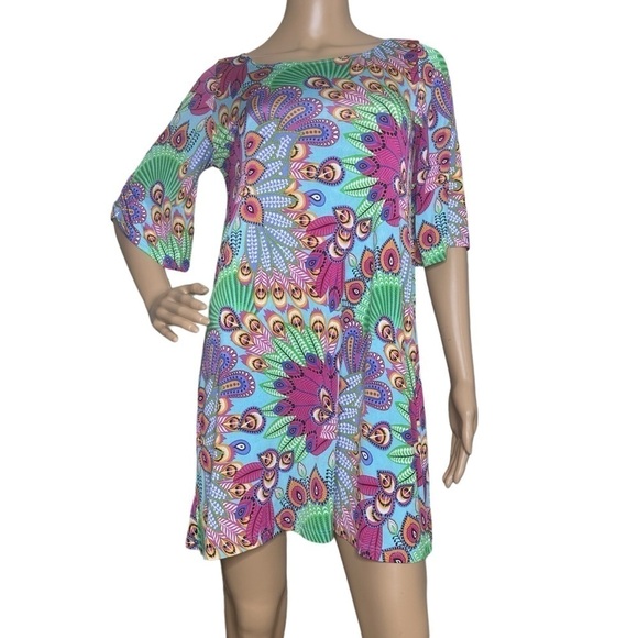 Newbury Kustom colorful shift dress, medium - Picture 1 of 7